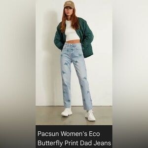 Pacsun butterfly print jeans